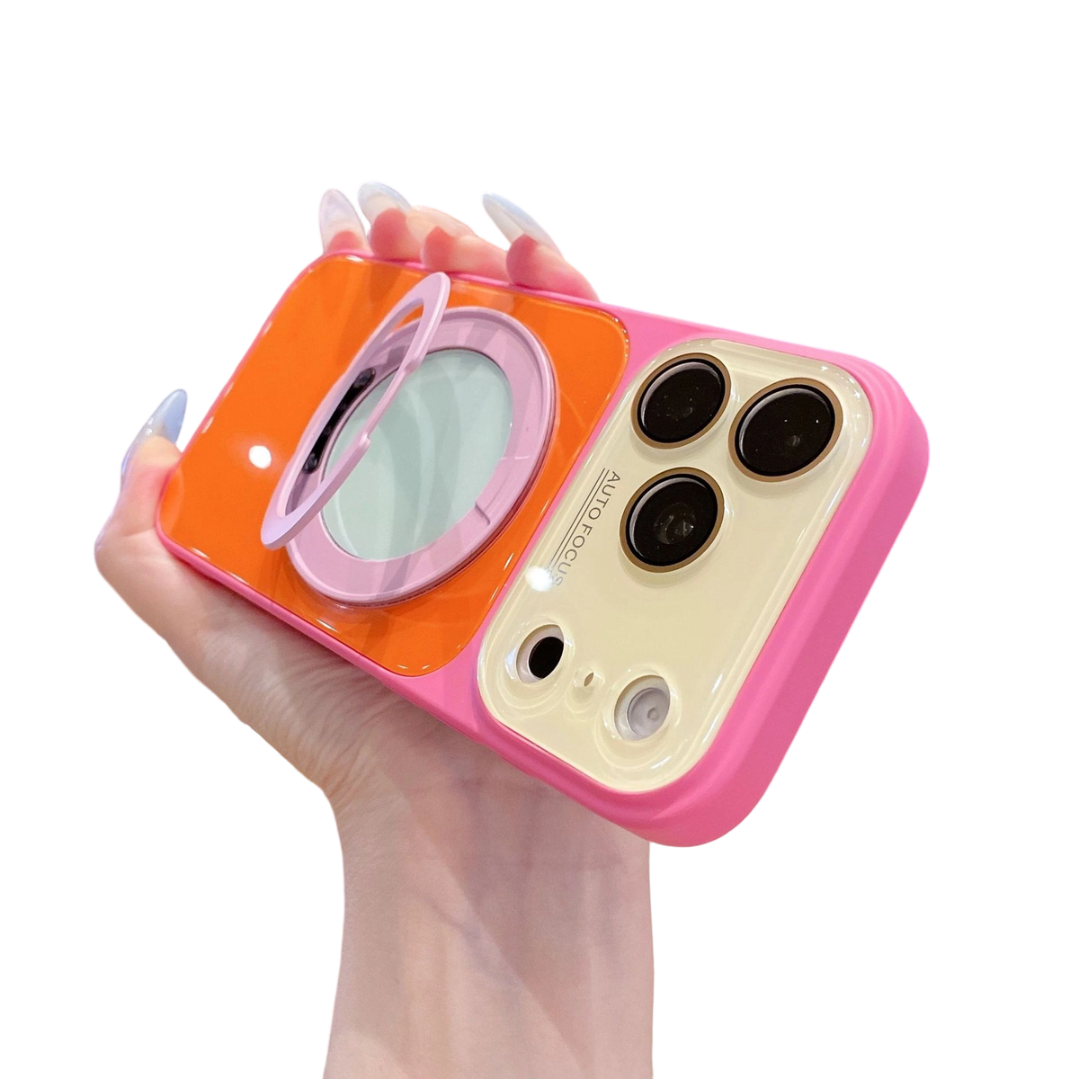 📢📢50% OFF !! ⏰Color Block 360° Rotating Ring Stand Phone Case