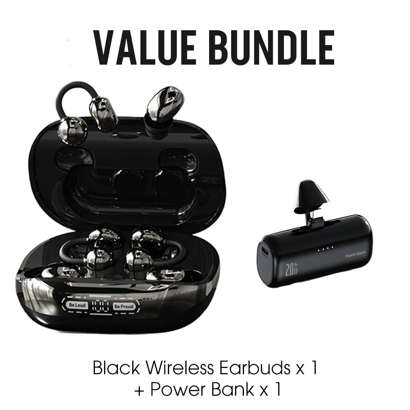 🎧Bluetooth 6.0 Clip-On & In-Ear Wireless Earbuds