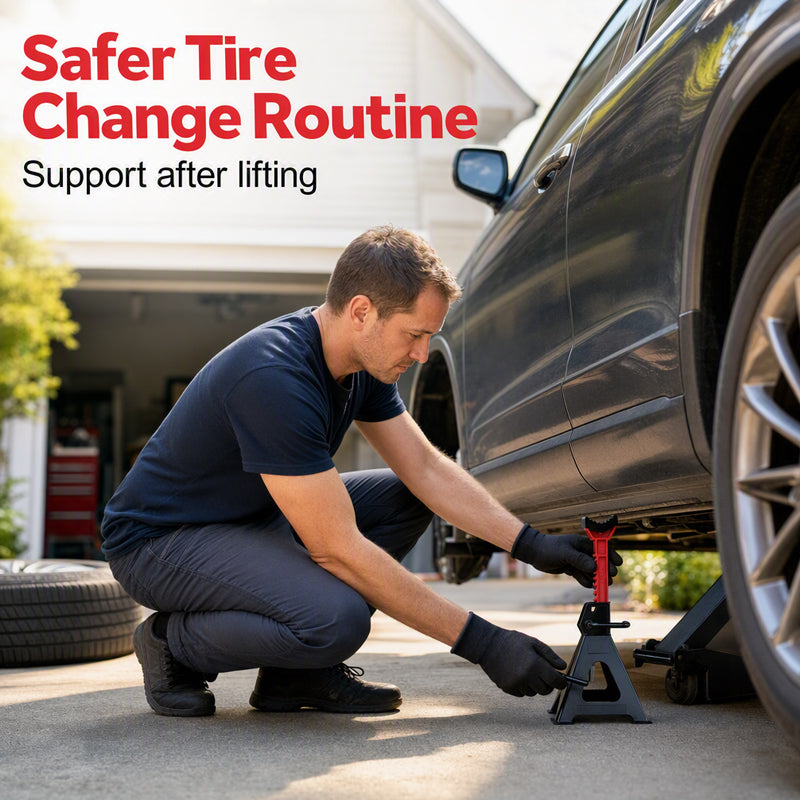Adjustable Safety Jack Stands for Vehicle Repair