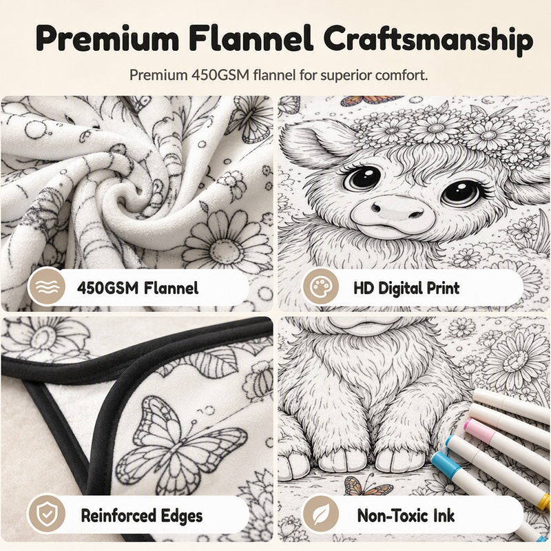 🎨DIY Kids' Coloring Blanket