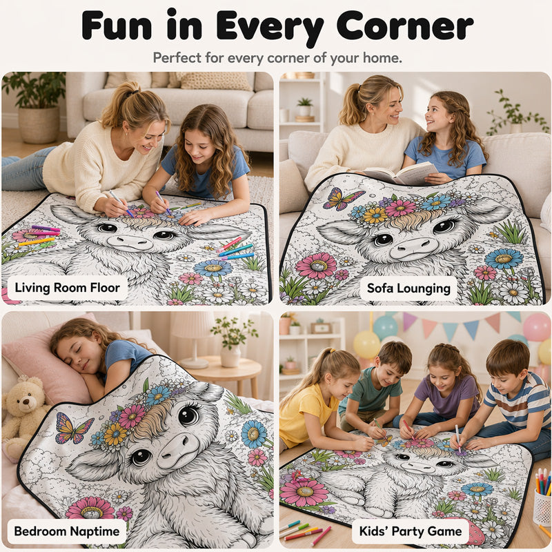 🎨DIY Kids' Coloring Blanket