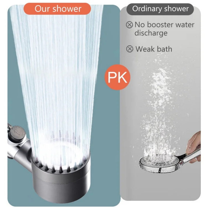 High Pressure Filtered Shower Head with Massage Brush