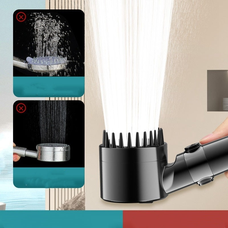 High Pressure Filtered Shower Head with Massage Brush