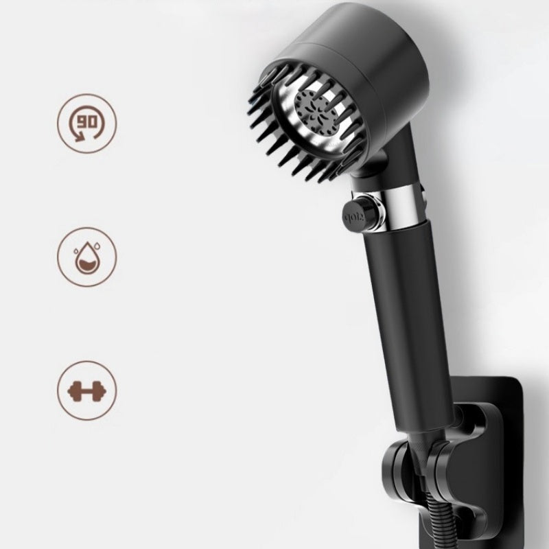 High Pressure Filtered Shower Head with Massage Brush