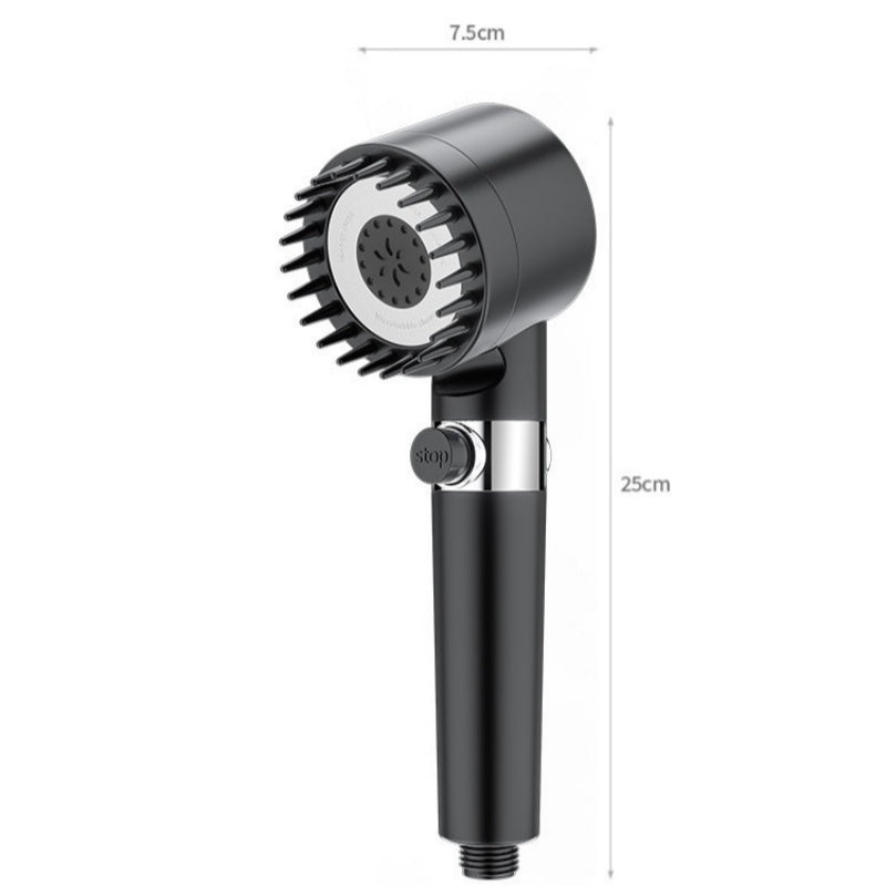 High Pressure Filtered Shower Head with Massage Brush