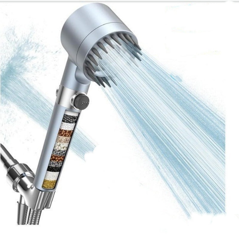 High Pressure Filtered Shower Head with Massage Brush