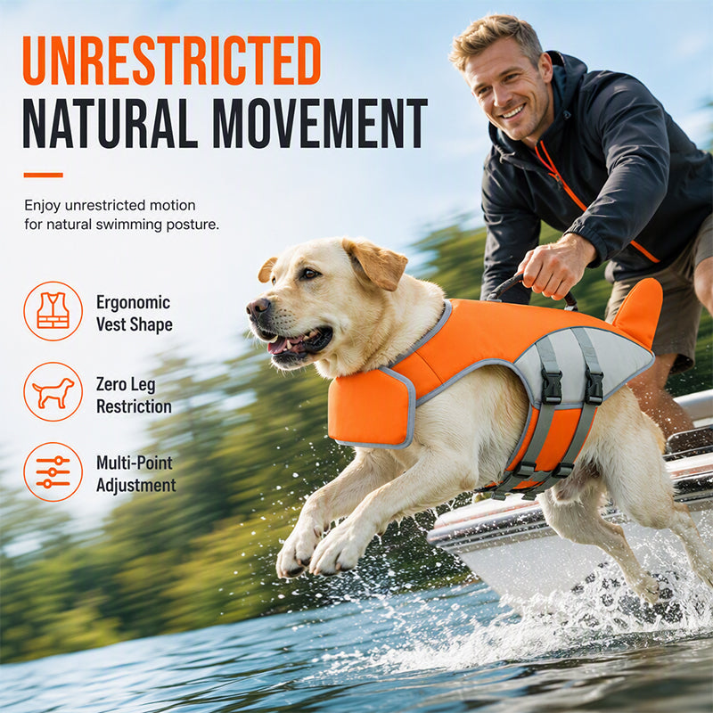 🐕🦺 Dog Life Jacket with Removable Front Float – 50% OFF! Bright safety colors, adjustable straps, buoyant – keeps your dog safe in water. 🛡️💦