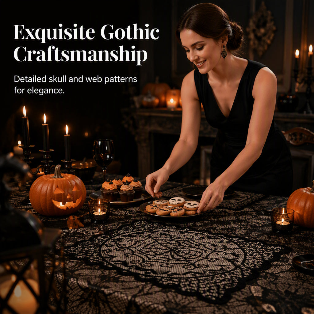 🎃LIMITED-TIME 50% OFF! ⏰Spooky Halloween Patterns Tablecloth and Placemats Set