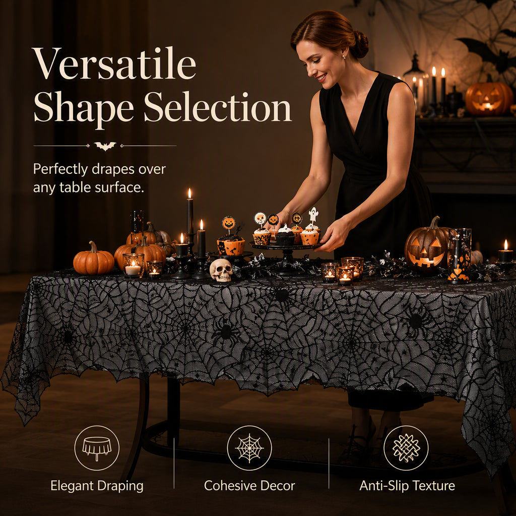 🎃LIMITED-TIME 50% OFF! ⏰Spooky Halloween Patterns Tablecloth and Placemats Set