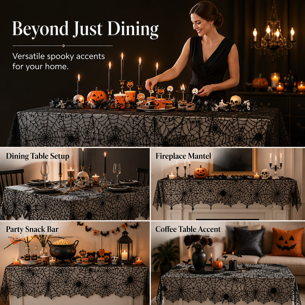 🎃LIMITED-TIME 50% OFF! ⏰Spooky Halloween Patterns Tablecloth and Placemats Set
