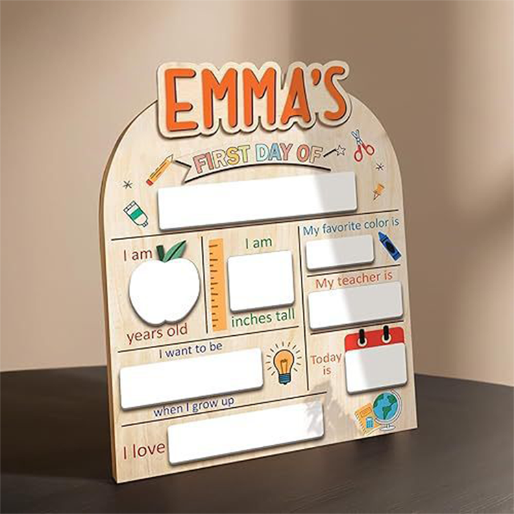 Wooden First Day of School Sign