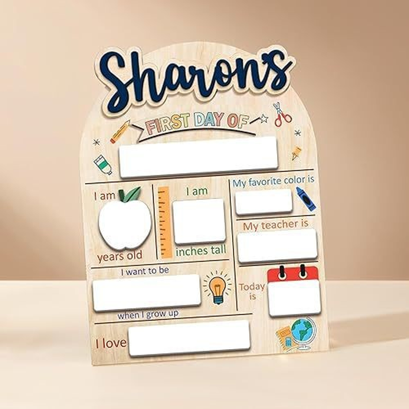 Wooden First Day of School Sign