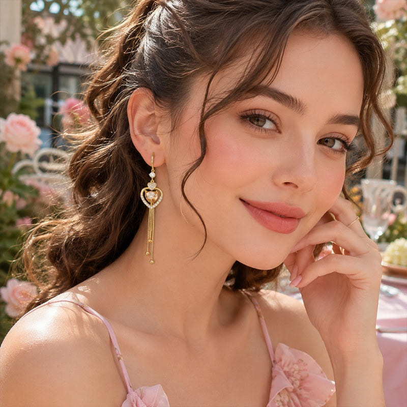 📢📢50% OFF !! ⏰Statement Heart Tassel Earrings