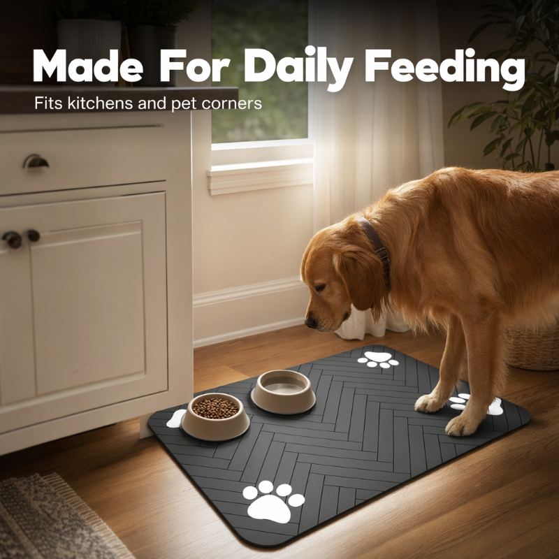 Easy-Clean Pet Feeding Mat