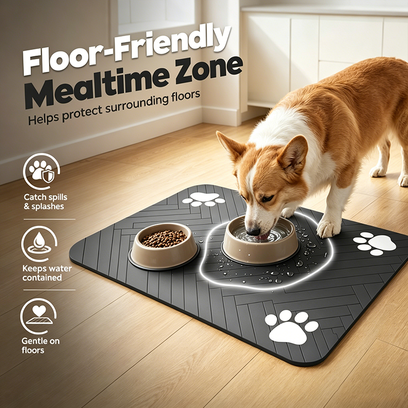 Easy-Clean Pet Feeding Mat
