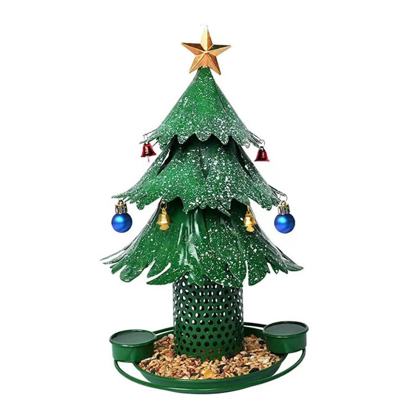 🎄 Festive Tree Bird Feeder – Metal Hanging Christmas Feeder for Garden Birds, Rust-Resistant with 360° Perch 🐦✨