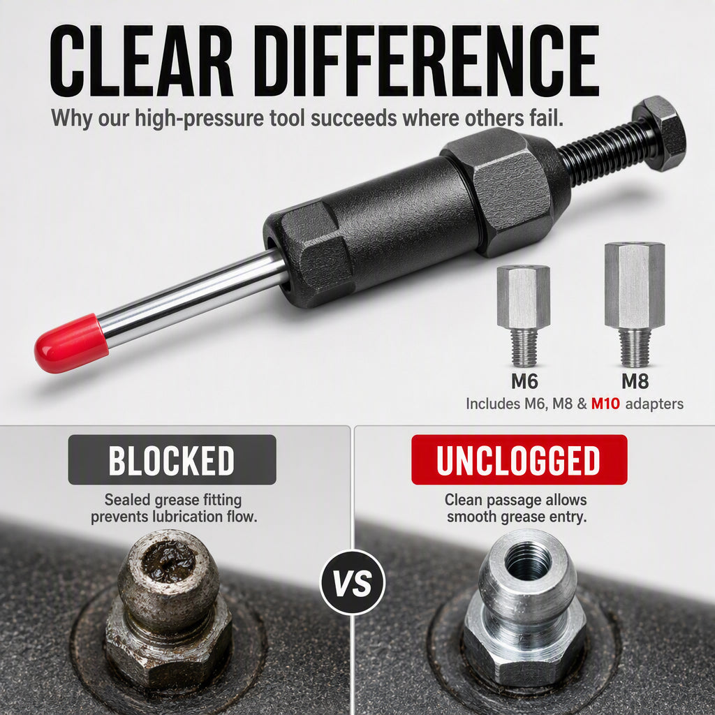 ⏳🔥LIMITED-TIME 50% OFF! ⏰Heavy Duty Grease Fitting Cleaner Tool~~
