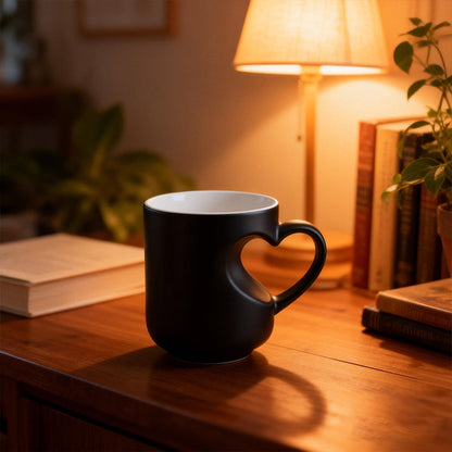 ❤️ Color Changing Heart Handle Ceramic Mug for Valentine's Day ☕