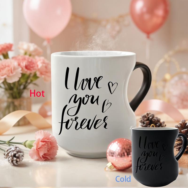 ❤️ Color Changing Heart Handle Ceramic Mug for Valentine's Day ☕