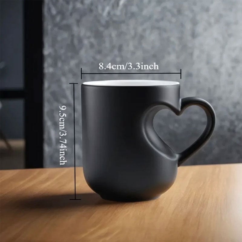 ❤️ Color Changing Heart Handle Ceramic Mug for Valentine's Day ☕