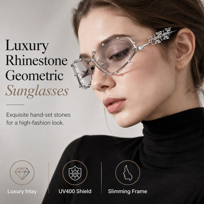 Chic Sunglasses with Rhinestone Accents for Women
