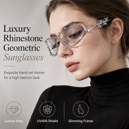Chic Sunglasses with Rhinestone Accents for Women