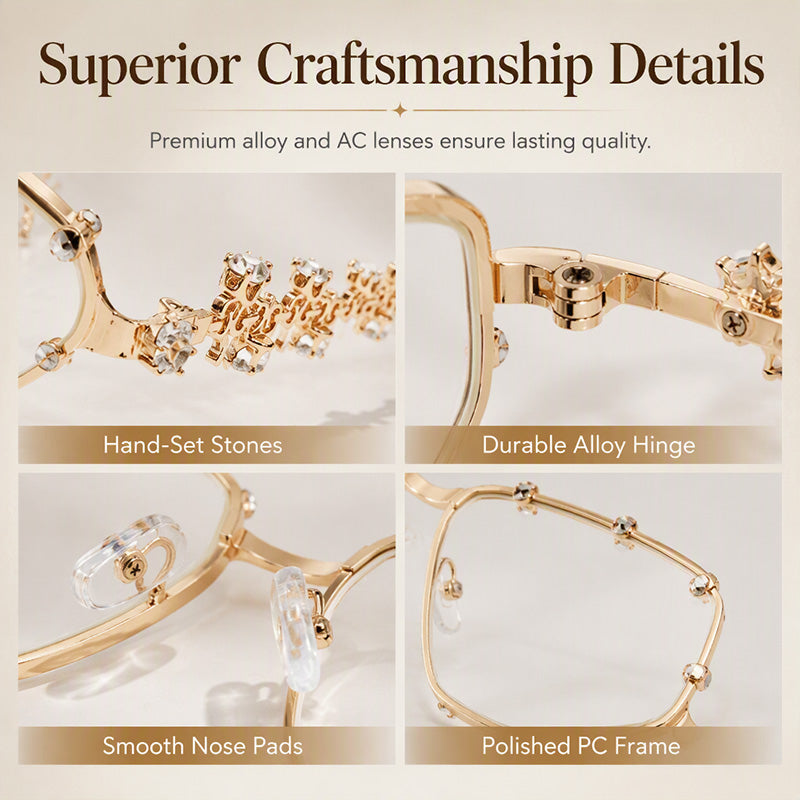 Chic Sunglasses with Rhinestone Accents for Women