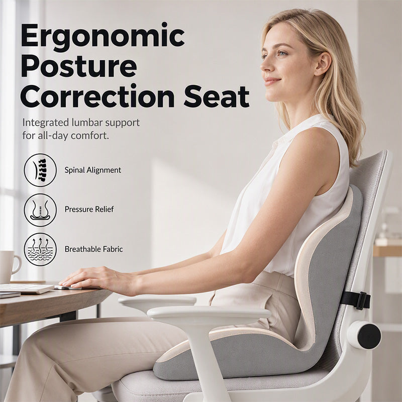 🪑2026 Hot Sale 50% OFF!✨Ergonomic Memory Foam Seat Cushion with Back Support – Stay Comfortable All Day, Perfect for Office, Car & Home ✨