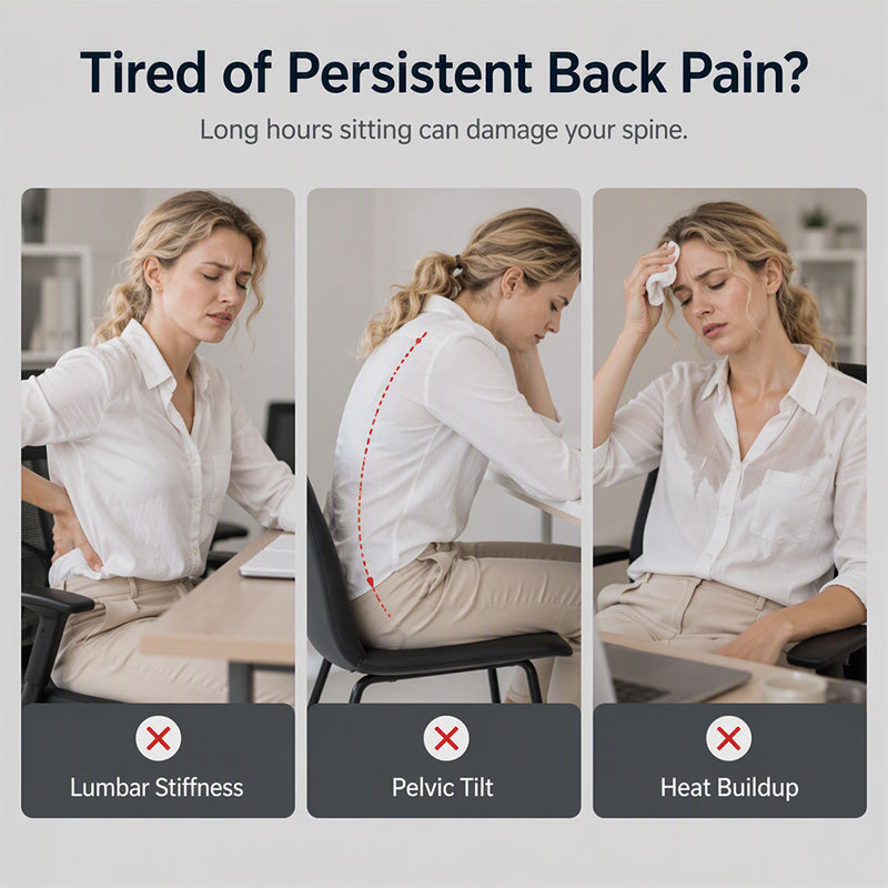 🪑2026 Hot Sale 50% OFF!✨Ergonomic Memory Foam Seat Cushion with Back Support – Stay Comfortable All Day, Perfect for Office, Car & Home ✨