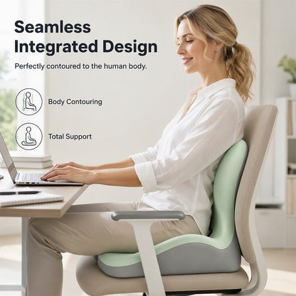 🪑2026 Hot Sale 50% OFF!✨Ergonomic Memory Foam Seat Cushion with Back Support – Stay Comfortable All Day, Perfect for Office, Car & Home ✨