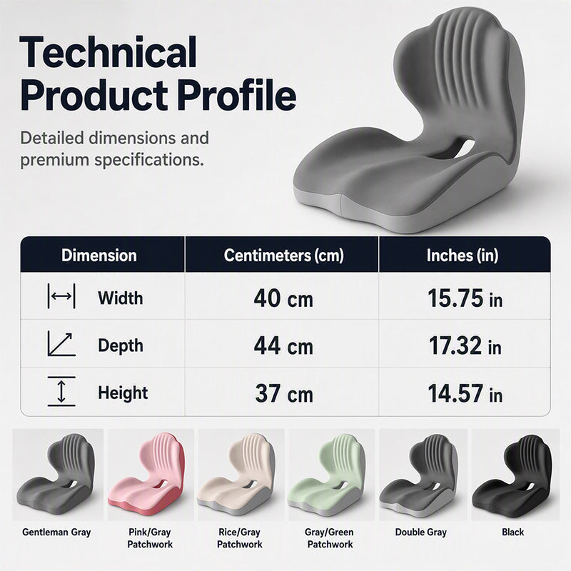 🪑2026 Hot Sale 50% OFF!✨Ergonomic Memory Foam Seat Cushion with Back Support – Stay Comfortable All Day, Perfect for Office, Car & Home ✨