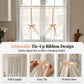 🌸Embroidered Floral Tie-Up Sheer Curtain