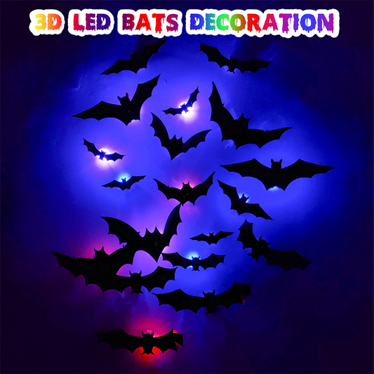🦇 3D Bat LED Wall Light Decor 💡