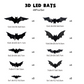 🦇 3D Bat LED Wall Light Decor 💡