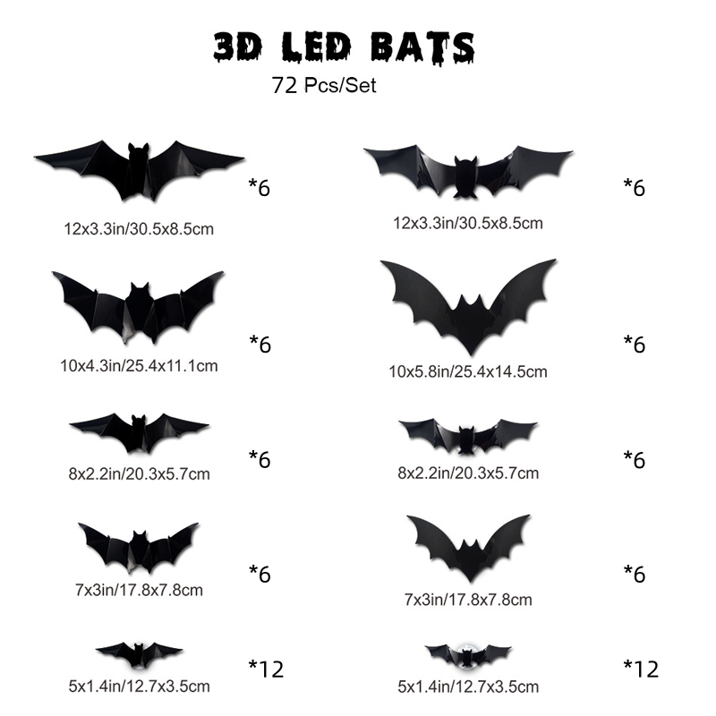 🦇 3D Bat LED Wall Light Decor 💡