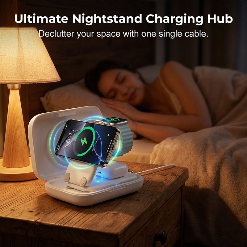 🎄LIMITED-TIME 50% OFF! ⏰3-in-1 Foldable Magnetic Wireless Charger Stand