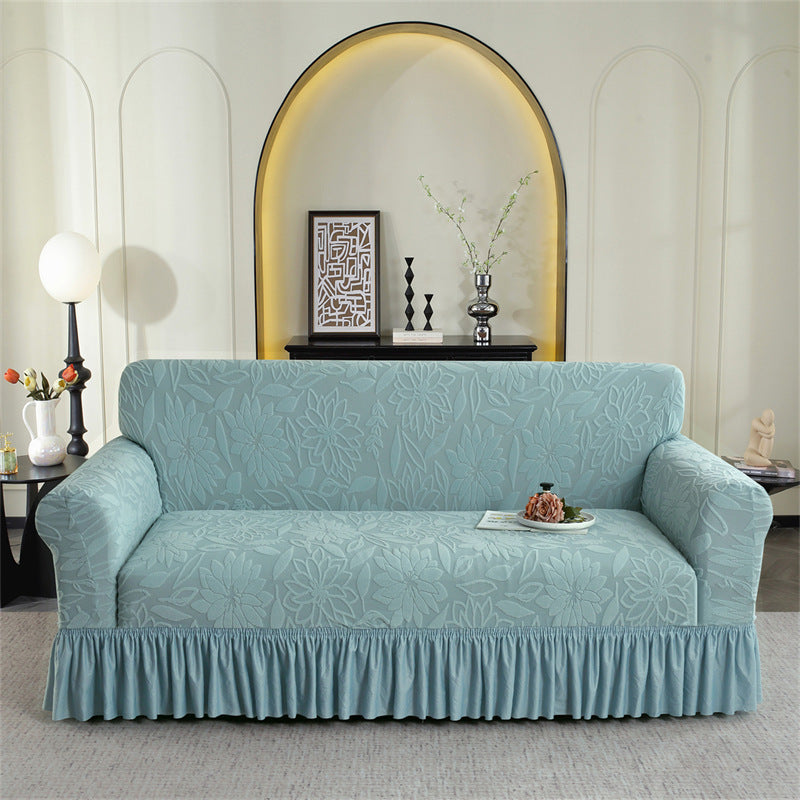 🛋️ Tired of tugging your sofa cover back into place every time you stand up? This non‑slip slipcover stays put — full coverage, zero shifting. 😌