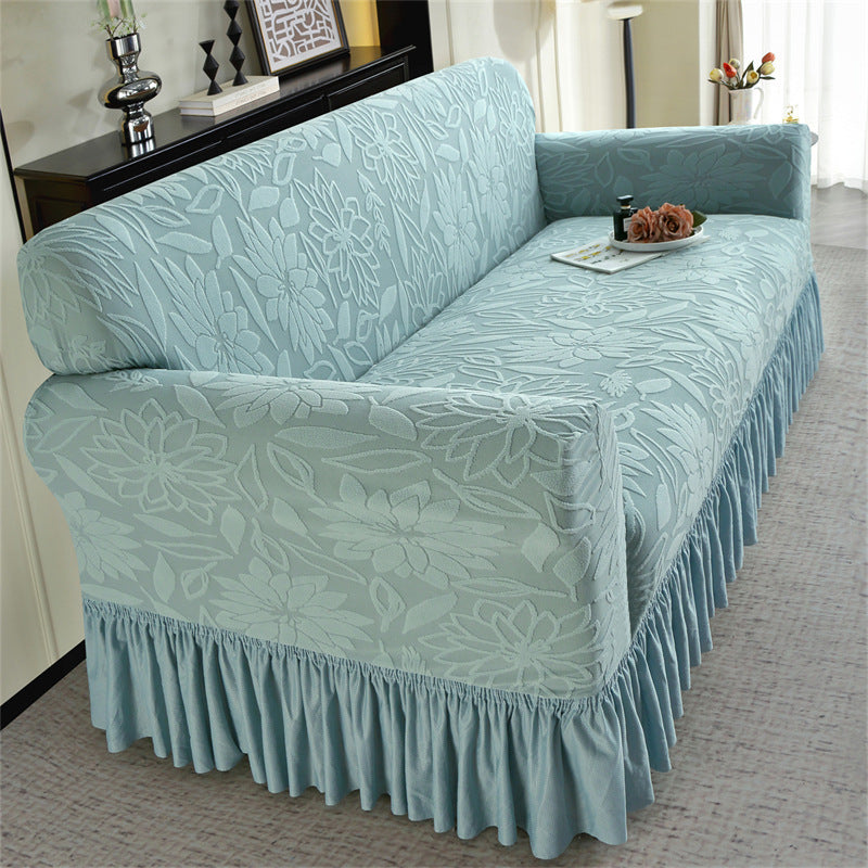 🛋️ Tired of tugging your sofa cover back into place every time you stand up? This non‑slip slipcover stays put — full coverage, zero shifting. 😌