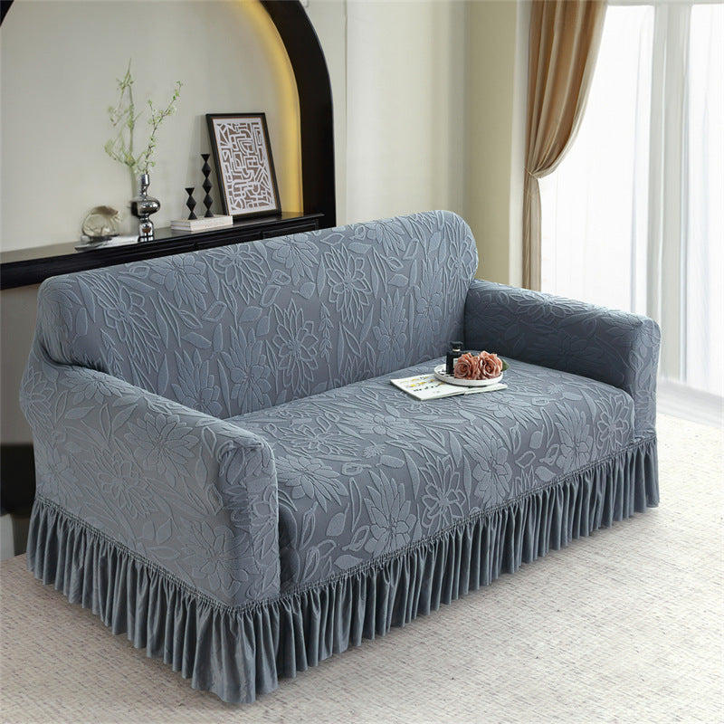 🛋️ Tired of tugging your sofa cover back into place every time you stand up? This non‑slip slipcover stays put — full coverage, zero shifting. 😌