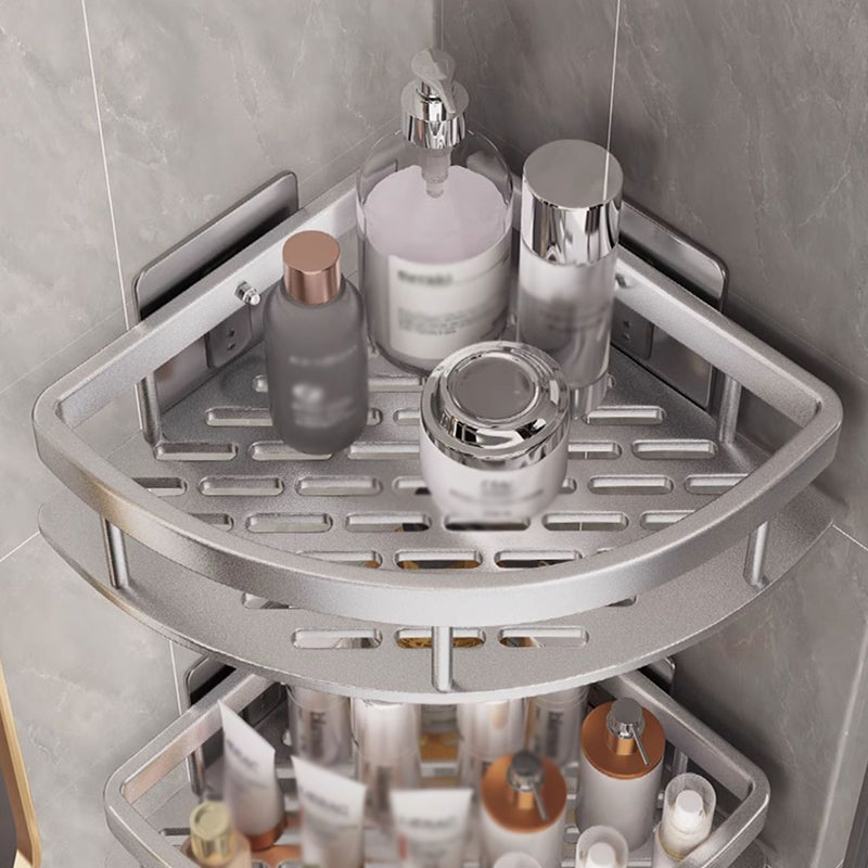 🏠 Drill-Free Corner Shower Storage – Easy Install Adhesive Bathroom Shelf