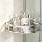 🏠 Drill-Free Corner Shower Storage – Easy Install Adhesive Bathroom Shelf