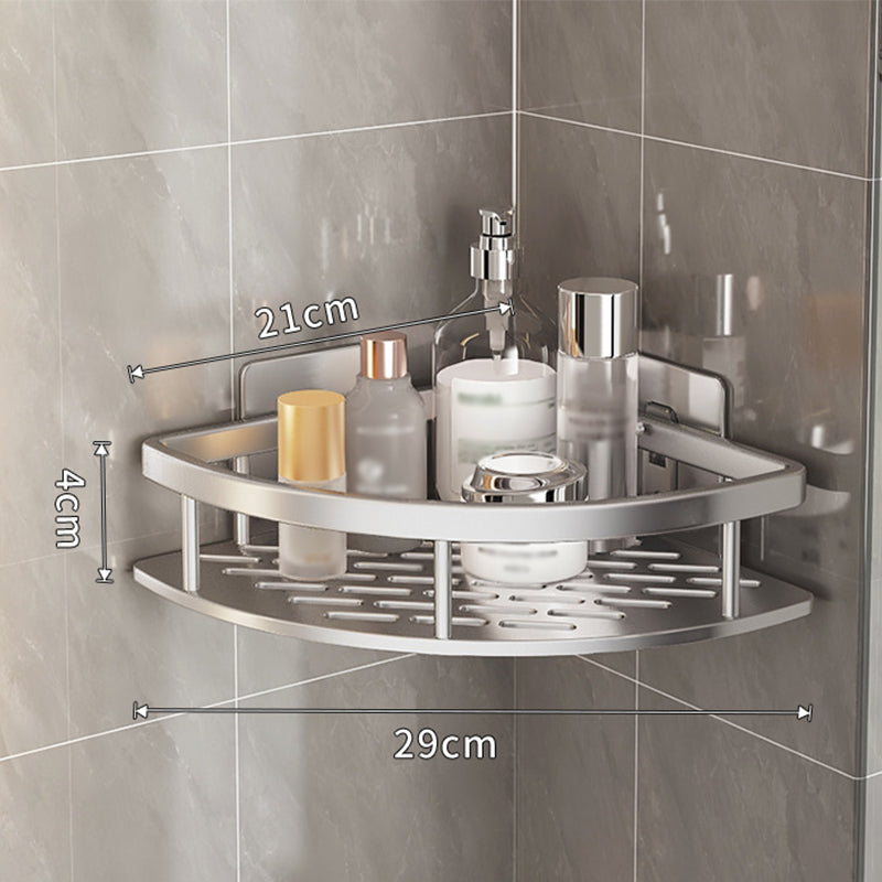 🏠 Drill-Free Corner Shower Storage – Easy Install Adhesive Bathroom Shelf