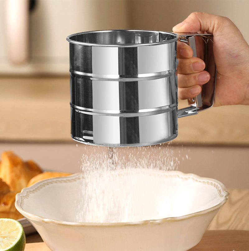 2-Cup Stainless Steel Flour Sifter for Baking
