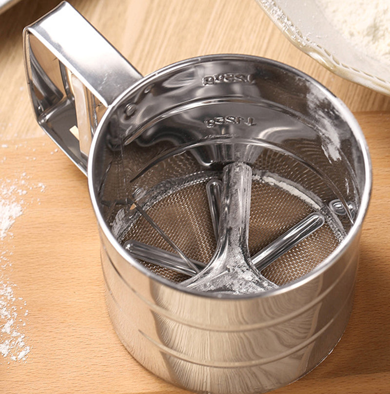 2-Cup Stainless Steel Flour Sifter for Baking
