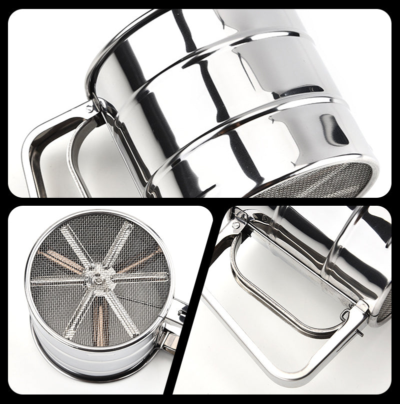 2-Cup Stainless Steel Flour Sifter for Baking