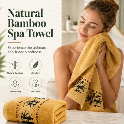 🛁 Premium Bamboo Bath Towel – Ultra Thick & Soft, Highly Absorbent