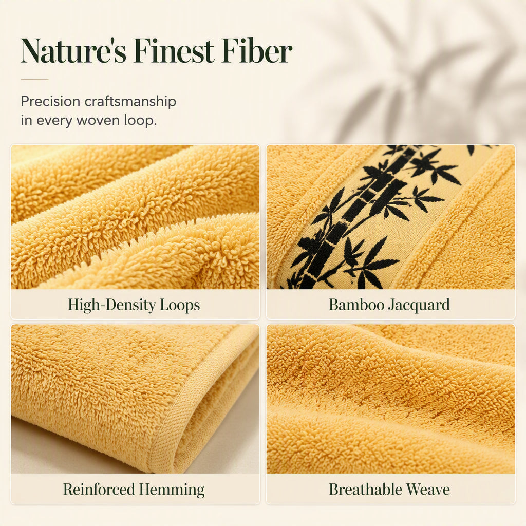 🛁 Premium Bamboo Bath Towel – Ultra Thick & Soft, Highly Absorbent