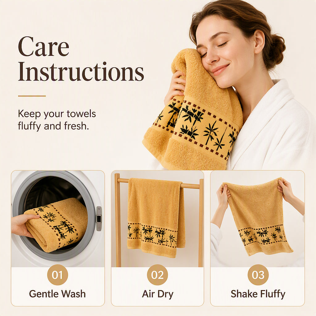 🛁 Premium Bamboo Bath Towel – Ultra Thick & Soft, Highly Absorbent