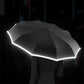 🌂 Reflective Safety Strip Reverse Umbrella – Dry Entry, Night Visibility, Rainy Day Confidence! ✨