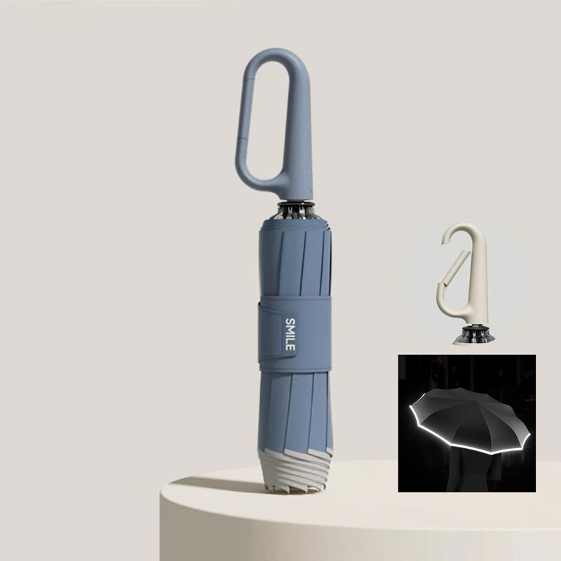 🌂 Reflective Safety Strip Reverse Umbrella – Dry Entry, Night Visibility, Rainy Day Confidence! ✨